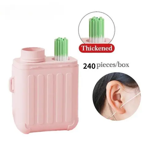 Ear Piercing Aftercare Kit - Rose Fragrance 10ml Cleaner Solution with 240pcs Soak-Then-Pull Floss for Women (Beauty & Personal Care Cotton Swab Alternative)