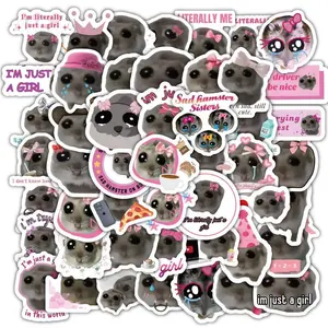 60 Sheets Sad Hamster Stickers, Cute Mouse Notebook Laptop Journal Decor, Waterproof Sticker Art, Decorative Stickers, Perfect for Personalization, Decal Sticker, Stickers Set