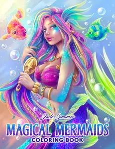 Magical Mermaids: An Adult Coloring Book with Beautiful Mermaids and Fantasy Scenes for Stress Relief and Relaxation, Paperback