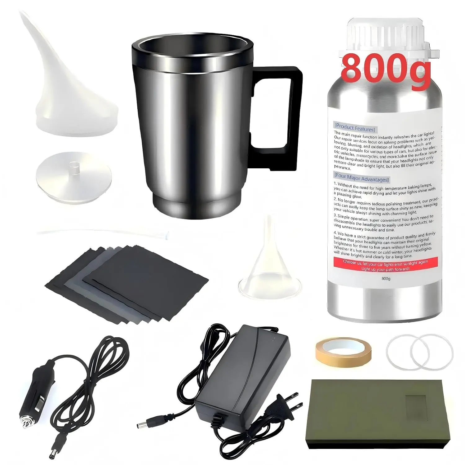 800g Headlight Restoration Kit,Vapor Headlight Restoration Kit