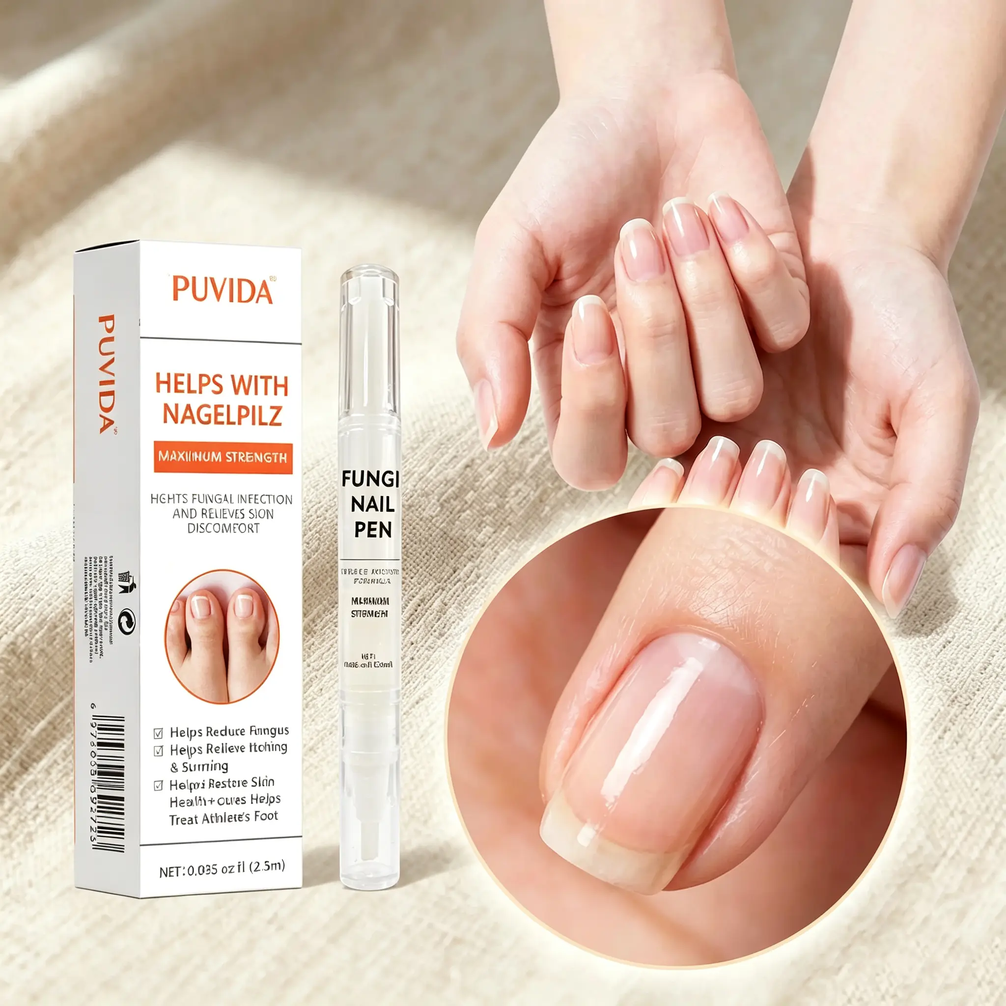 Nail Repair Pen with Twist Brush Applicator - Strengthening Serum for Damaged, Discolored, Thick Nails - At-Home Cuticle Care Treatment