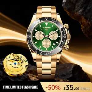 【Jumpstart sale】Men's  Luxury Dress Watch Business Fashion VALENTINE'S DAY GIFT  Quartz Watch Multifunctional wristwatch Chronograph QuartzMovement Luminous Date WaterResistant Boss Wristwatch for Party DailyWear Birthday Gift with Box