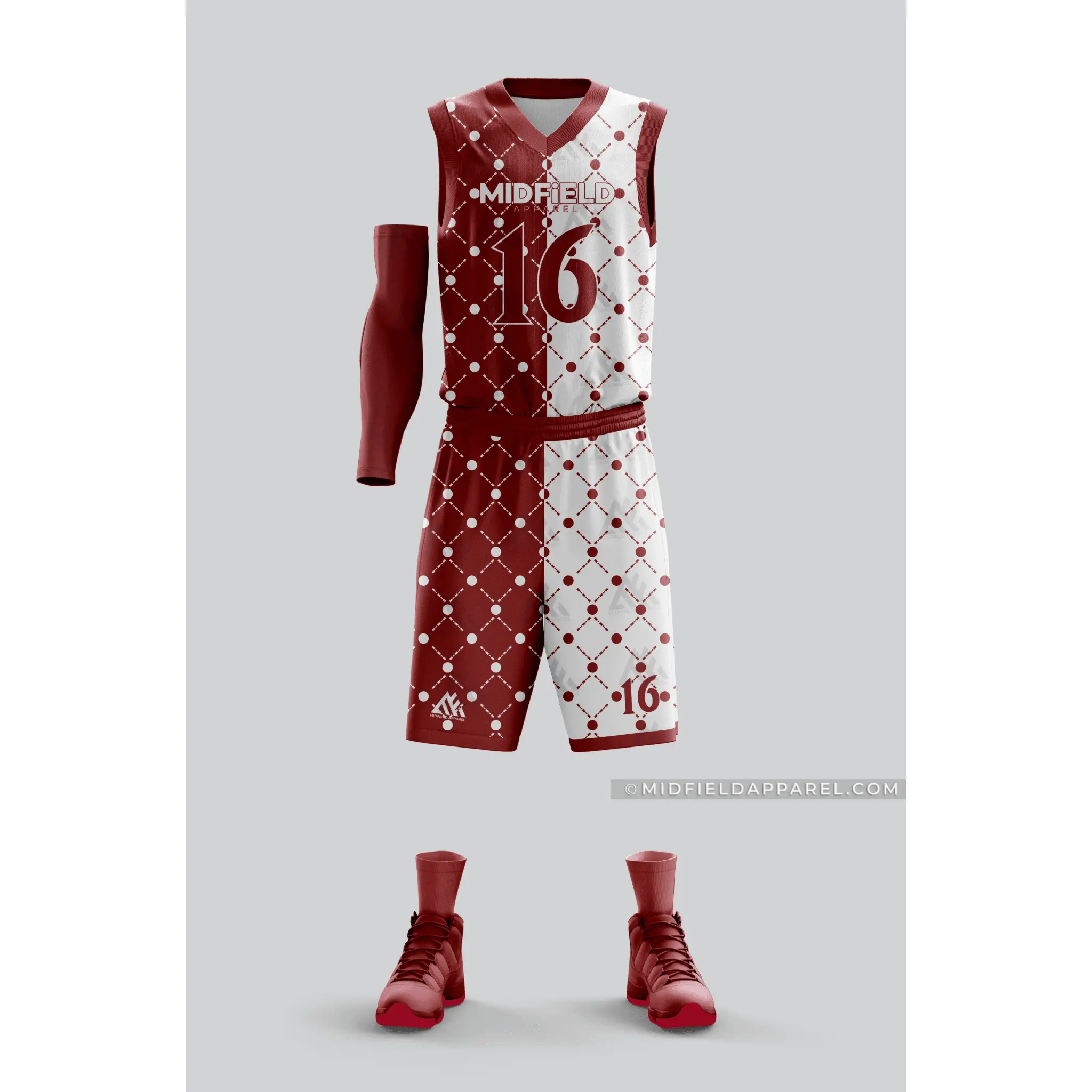 Midfield Apparel Basketball Uniform
