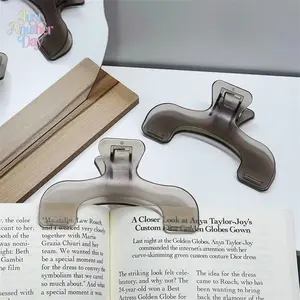4PCS Creative Book Clip Set, Clear Transparent Page Holder, Practical Student Bookmarks & Hand Journal Clips