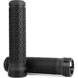 Bike Handlebar Grips, Single Lock on Bicycle Handle Bar, for BMX, Mountain, MTB, Beach Cruiser, Scooter, Folding Bike, Soft Non-Slip-Rubber Hand Grip Comfortable Ergonomic