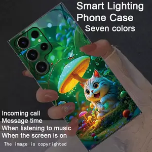 Colorful intelligent voice controlled luminous phone case suitable for S26Ultra/S25Ultra/S24/S22Ultra/S23Ultra/S21Ultra/S20Ultra/S10+/S9+/S10 5G/Note20Ultra/Note10+/Note8/Zfold 7/Zfold 6/Z Flip7/Z Flip6  Intelligent luminous voice controlled phone case -