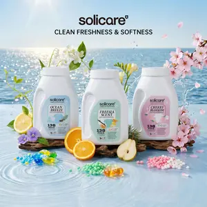 D-Solicare 6 in 1 Stain Fighting Odor Eliminating Ocean Breeze 138 Paks Multi-Chamber HE Compatible Laundry Detergent Pods for All Washing Machines