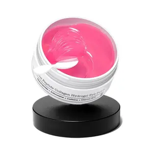 Pink Peptides Collagen Hydrogel Eye Patch for Puffy Eyes and Dark Circles, Under Eye Mask, 60 Under Eye Patches, Korean Skin Care