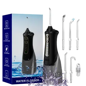 Water Dental Flosser Teeth Pick - 4 Modes Dental Oral Irrigator, 350 ML Large Capacity Portable & Rechargeable Personal Orthodontic Supplie Water Teeth Cleaner Picks for Home Travel