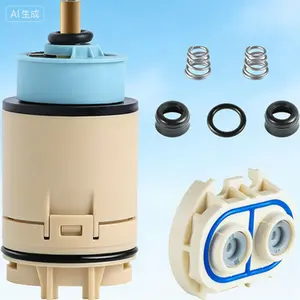 Single Handle Pressure Balance Cartridge Replacement for Shower and Tub Faucets, Compatible with Select Models, Includes Check Valve, Durable Brass Construction, Easy DIY Installation, Water Flow Control Valve for Single Handle Systems