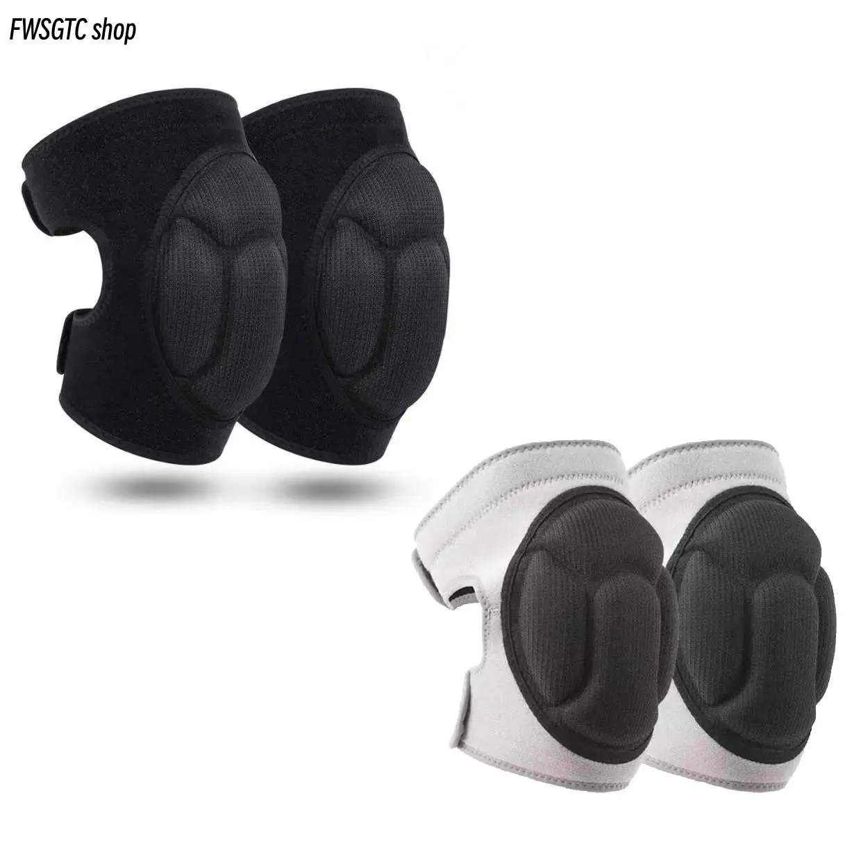 Unisex Thick EVA Foam Knee Pads 2Pairs, Adjustable Anti-Slip Shock Absorbing Knee Protector, Comfort Work Gear for Gardening Construction & Household Floor Cleaning