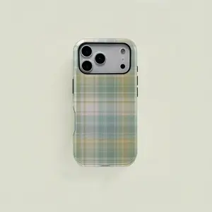 Plaid Texture Phone Case, Scottish Tartan Vintage Print, Durable Two-In-One Shockproof Protection,phone Case Suitable for Iphone 11/12/13/14/15/16/17 Pro Promax Plus Air and Samsung S22/S23/S24/S25 Plus Ultra Fe, Shell