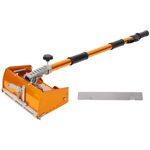 Adjustable Drywall Finishing Tool Plaster Box,With Extendable Handel,With 1PC Mudguard, 2PCS Stainless Steel Blade,1PC 12inch Metal Putty Scraper,for Plasterboard Wallboard Sheetrock