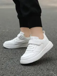 Teen Boys Girls Skate Style Sports Shoes, Lightweight Eva Sole, Anti-Slip Durable, Easy Clean PU Leather, Casual Sporty Sneakers, Athletic Shoes, Trainer Shoes, Colorblock Shoe