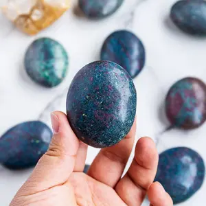 Reiki Crystal Natural Crystal Palm Stone Collection – Handheld Healing & Relaxation Stones for Meditation & Stress Relief - Quartz Geodes