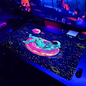 Astronaut Pattern Mouse Pad, 1 Count UV Light Non-slip Mouse Pad, Washable Rubber Mouse Pad for Gaming, Office, Home