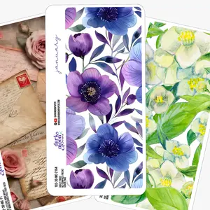 Hobonichi Weeks Setup Monthly Section Dividers – N2 Floral Stickers