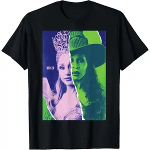 Men's Graphic Top Short Sleeve Wicked For Good Glinda and Elphaba Split T-Shirt