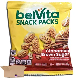 Belvita Snack Packs Value Pack School Smart Snacks | Cinnamon Brown Sugar, 60 Packs