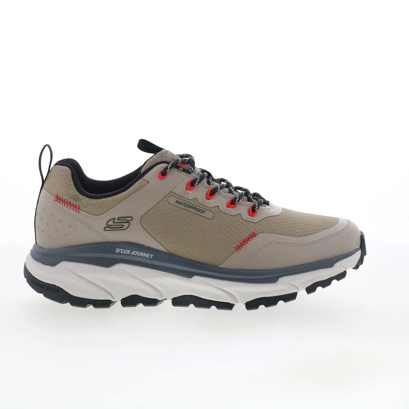 Skechers Waterproof D'Lux Journey - Slate Peak Mens Beige Athletic Shoes