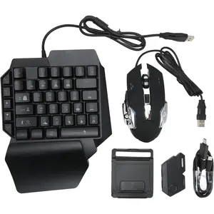 - Handed RGB Gaming Keyboard and  Combo, USB Wired LED Backlit Keyboard with  and Converter, 35  Mini Gaming Keypad Set for Android, for iOS 13.4 Or Less