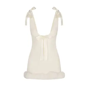 SKIMS CLOUD MINI DRESS |     ecru.