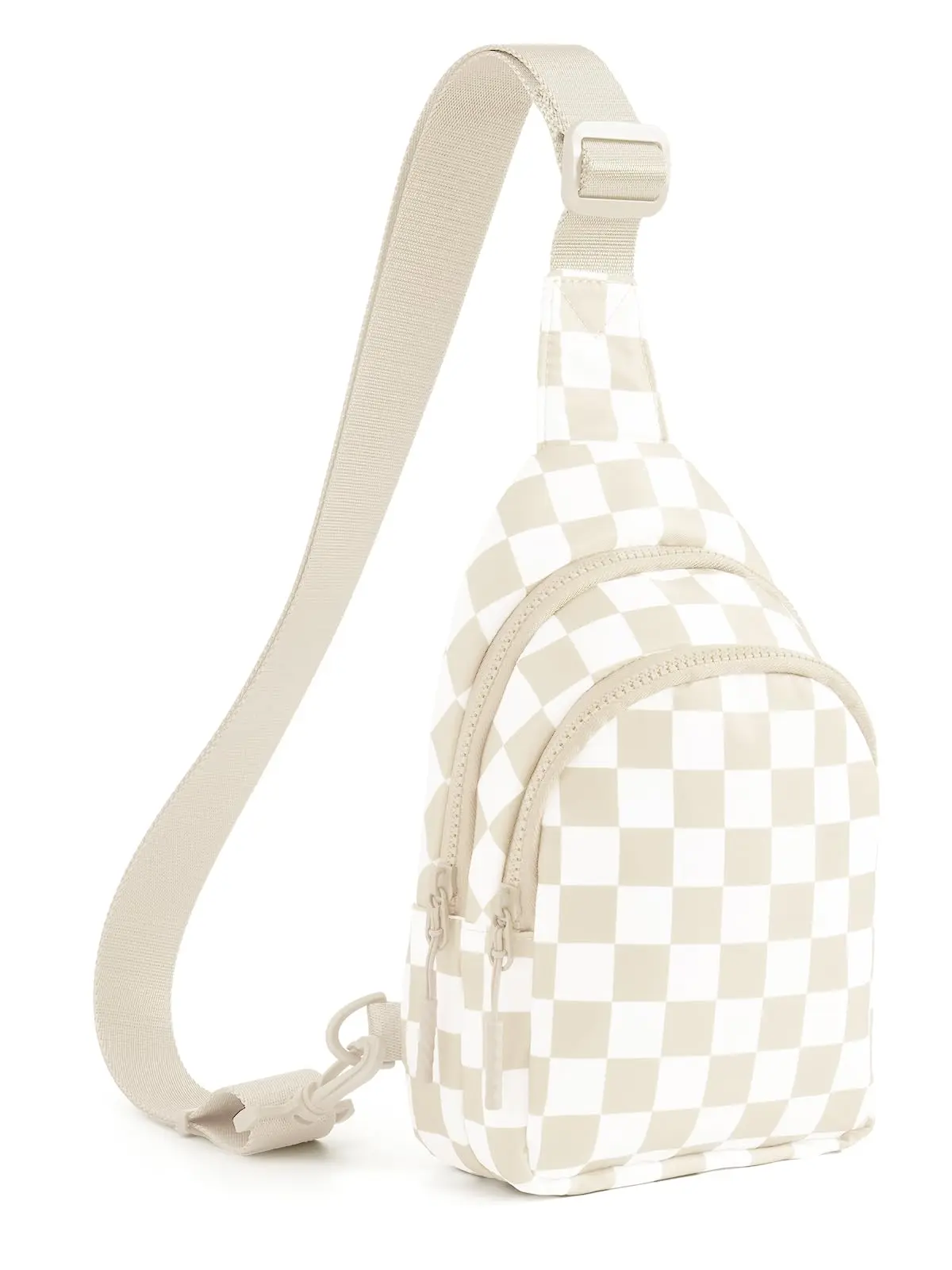Checkered Sling Bag for Women Man Small Backpack Chest Bag Crossbody With Adjustable Shoulder Strap Daily small bag
