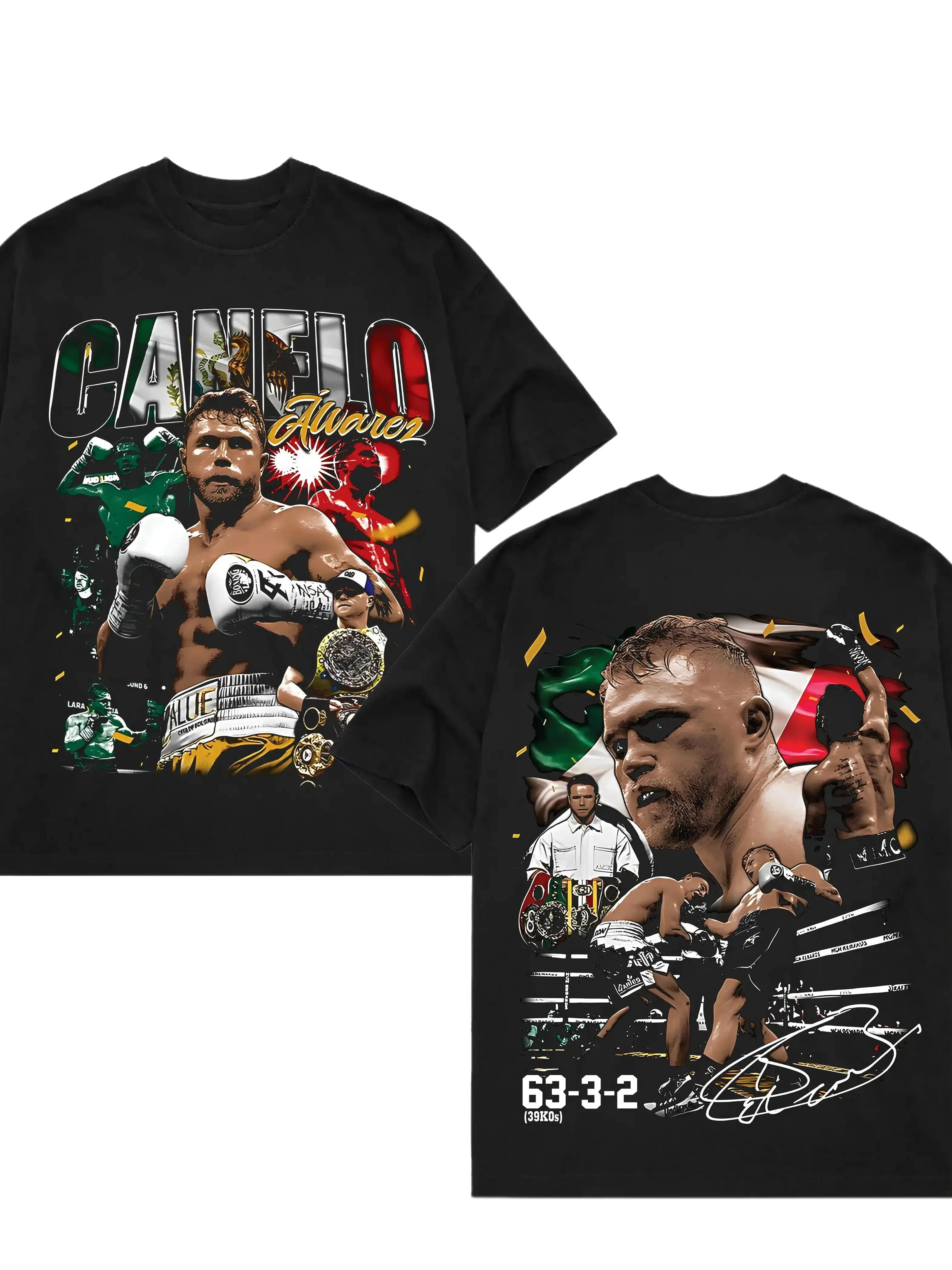CANELO 63-3-2 TEE, Retro Fight Night Graphic Shirt, Vintage Boxing Tee, Streetwear Boxing Graphic T-Shirt Gift for Fighters