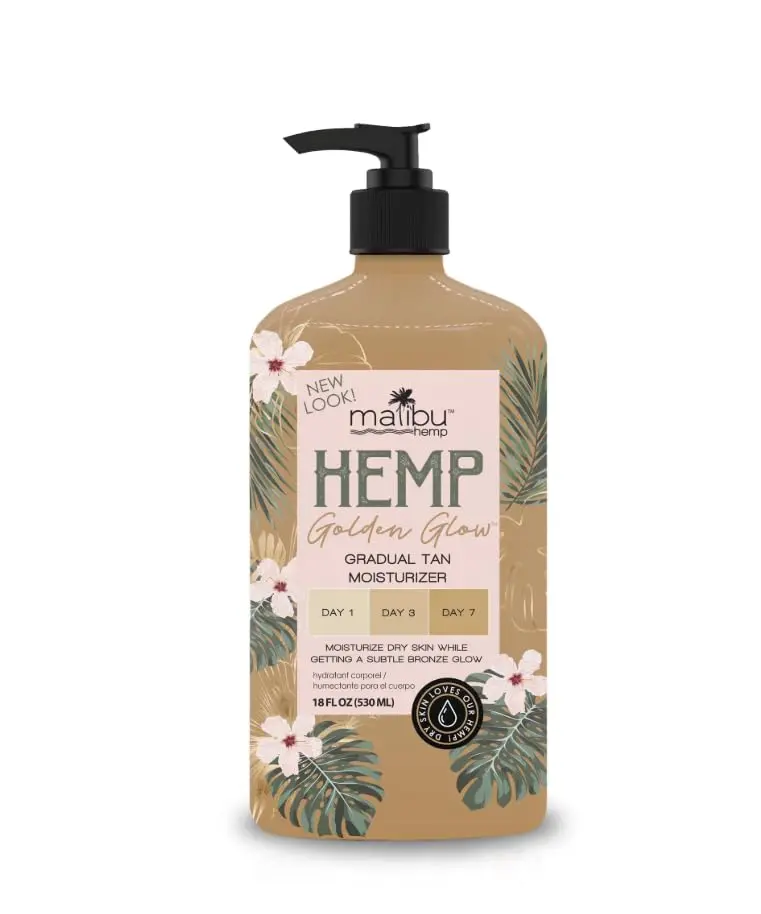 Malibu Golden Glow Body Moisturizer, Lightweight Daily Body Care for Dry Skin, 18 fl oz, Restores Radiant Skin