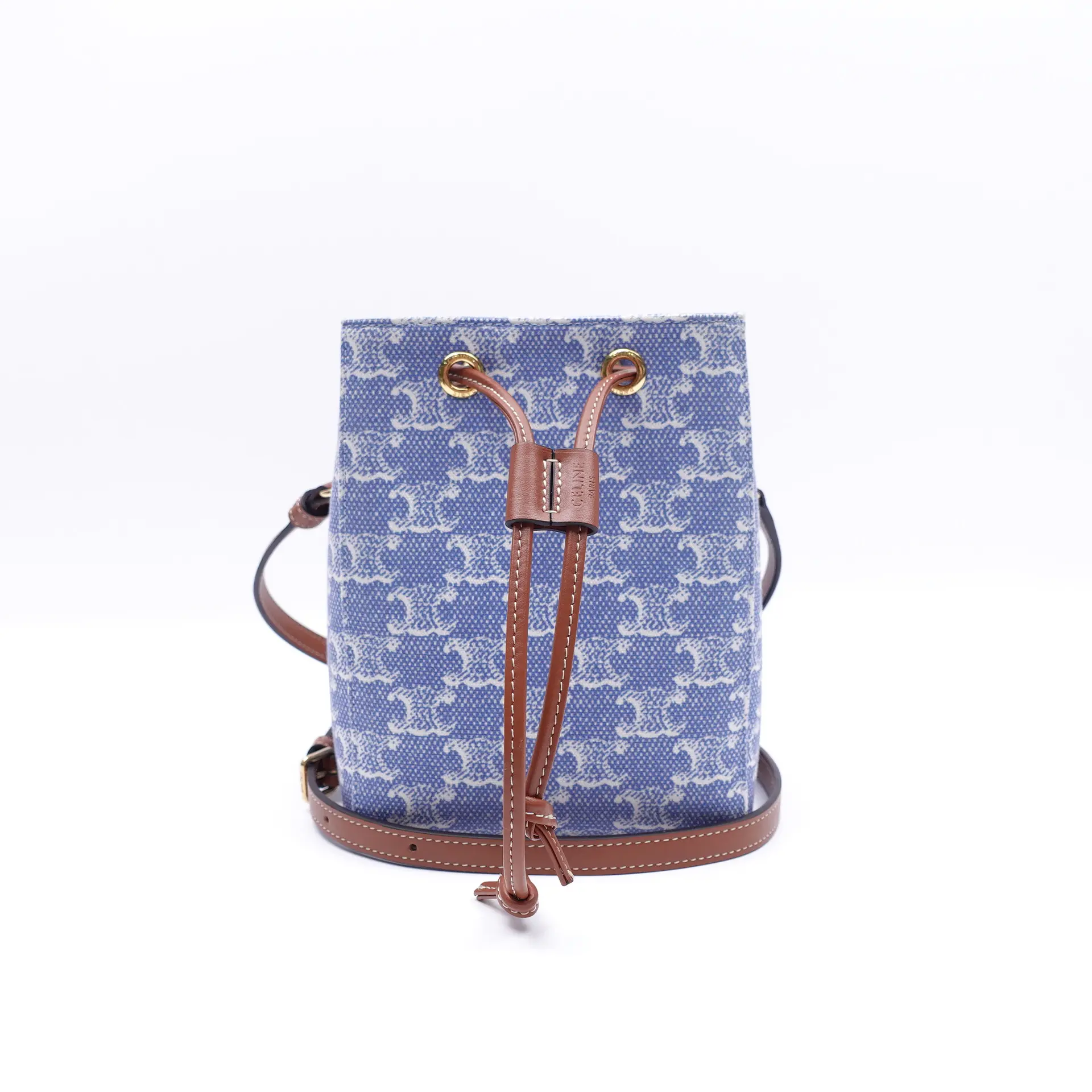 Pre-owned Celine Canvas Shoulder Bags Micro Sailor Blue Shoulder Bag T10389322