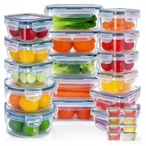 24 PCS Food Storage Containers with Lids, Plastic Meal Prep Containers, Airtight Leakproof Snap Lock, Stackable Kitchen Storage Set for Fridge, Freezer & Microwave, mothersdaygift