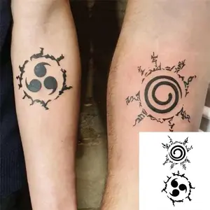 （Free shipping）Uchiha Sasuke Sabaku no Gaara Anbu Cartoon Print Tattooing Sticker Waterproof Tattoos Halloween Cosplay Costume Accessory