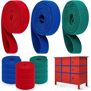 Variety of Extra Large Moving Rubber Bands-42", 36" and 30" Rubber Straps - Moving Supplies for Packing Pallets and Packing Blankets (Red, Blue, Green)