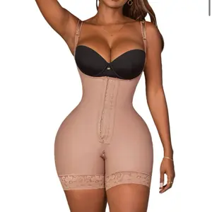 FAJA Lipo-Effect Liposuction Cómoda Ultra Invisible SM7142 with Side Underwires, Moderate Ultra-Compression, Cocoa Fabric, Wide Perineal Closure - Shapewear