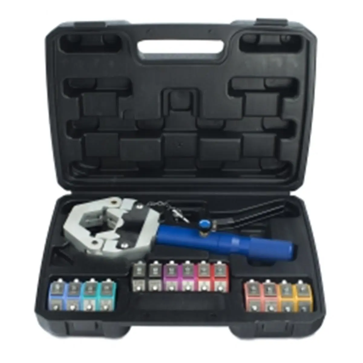 212 MAIN FJC2806 Hand-Held Hydraulic Crimper Kit for A-C Hoses & Barrier Hoses, 14 lbs Portable Hydraulic Tool with Quick-Snaps, Beadlock Fittings, Complete Set of Dies for Crimp Pipes