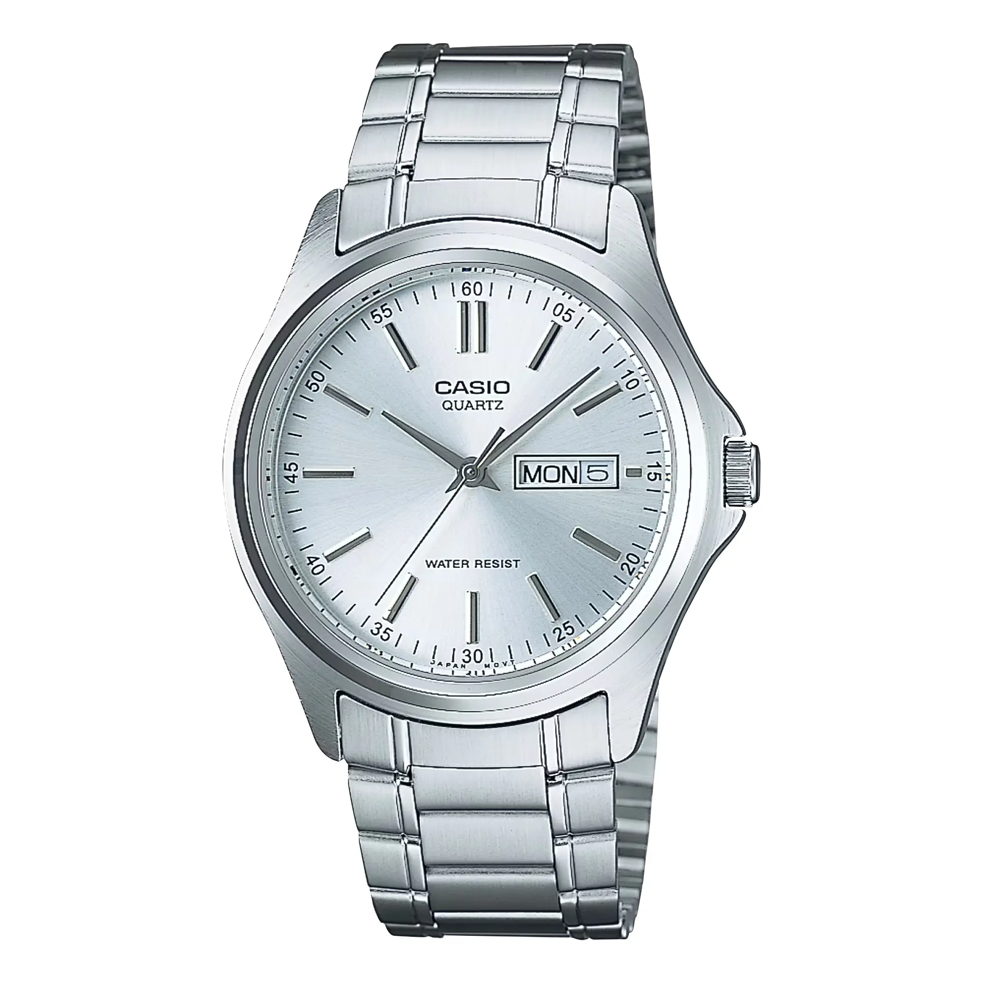 Casio Men’s Silver Dial Analog Watch Steel Bracelet - MTP-1239D-7A