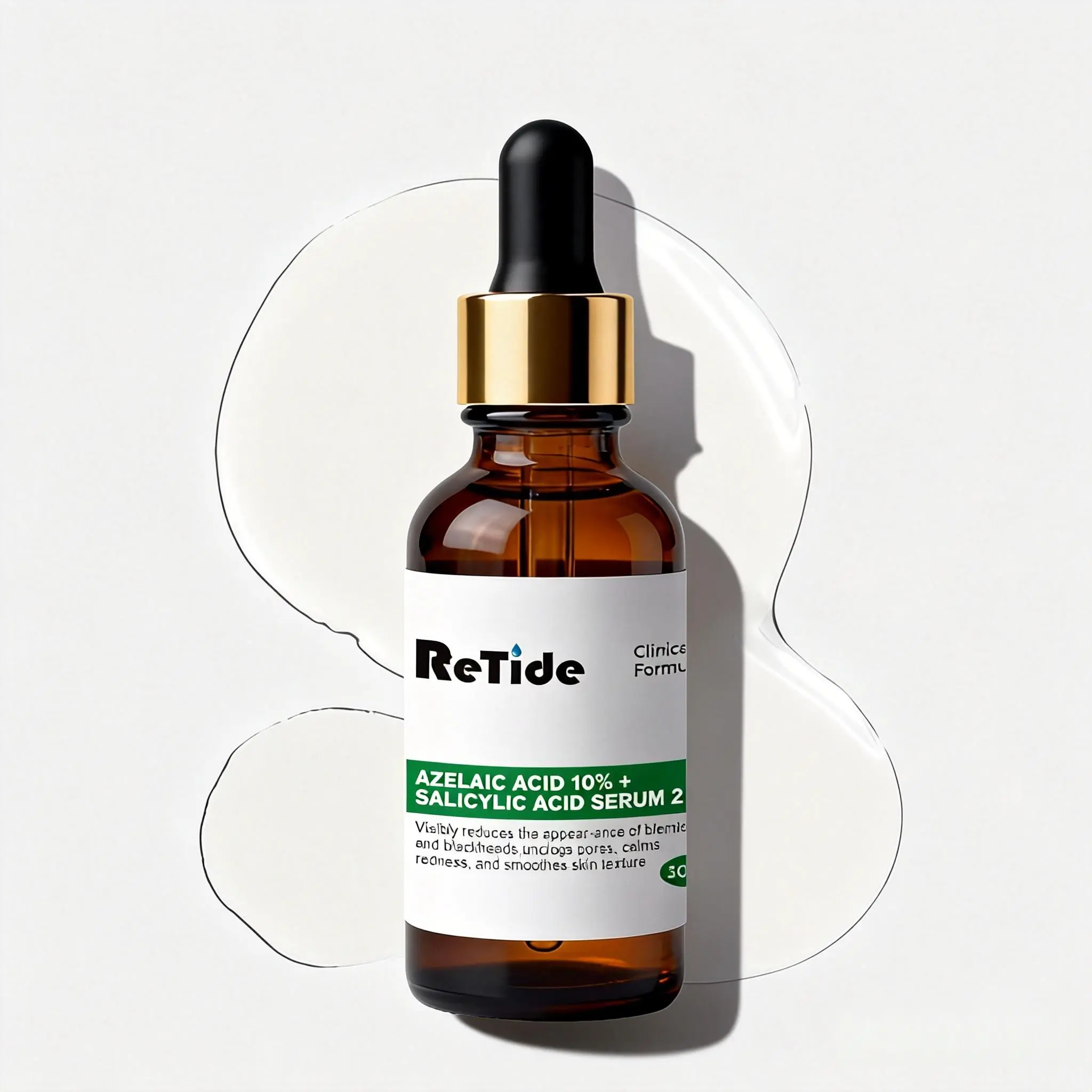 Clarifying Pore-Refining Face Serum - Azelaic Acid, Salicylic Acid, Lightweight Face Care Products for Redness, Uneven Texture, Oil Control, Brightening Firming Soothing Essential Serum, 1 fl oz (30 ml), Even Skin Texture, Calming
