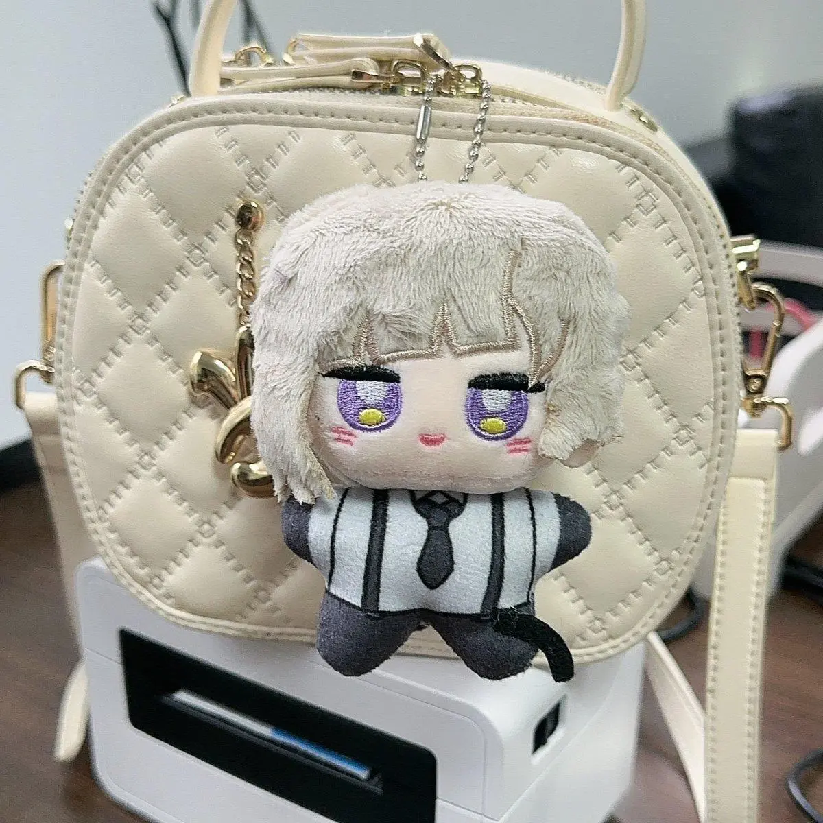 Anime Bungou Stray Dogs Plush Keychain Dazai Osamu Nakahara Chuuya Soft Stuffed Toys Birthday Gift 10cm
