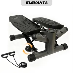 Upgraded Dual Drive Mini Stepper, Upgraded Air+Oil Dual-Drive System, Adjustable Resistance (Not Slope-Only), Ultra-Smooth Silent Space-Saving Twist Stair Climber with Resistance Bands 330lbs Heavy Duty Knee-Safe Home Workout Walking Pad Treadmills Walkab
