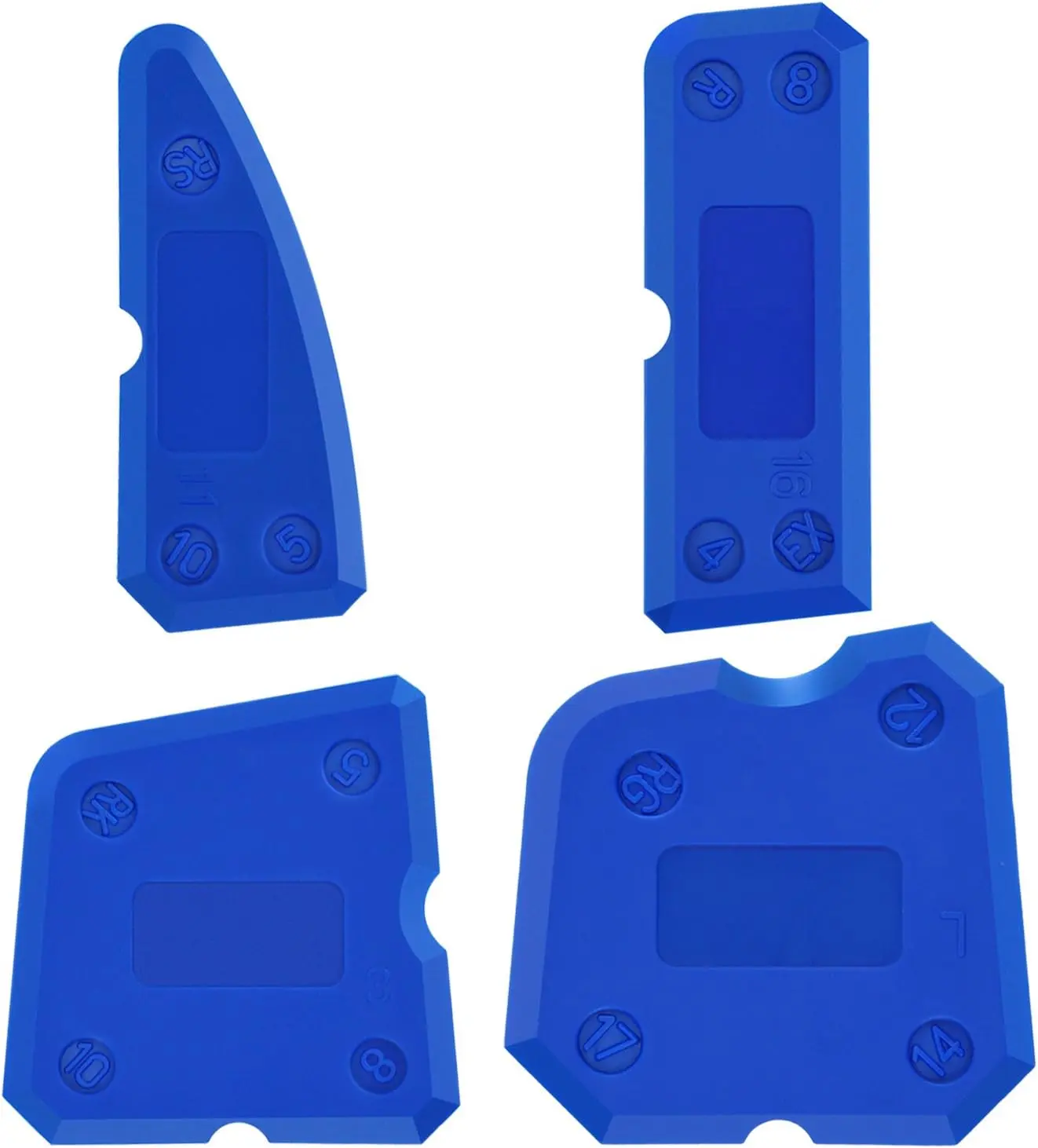 4 Pcs Bathroom Tile Grout Tool, Caulking Tool Set,Grout Finishing Tools,Seam Beauty Tools,Multi-Angle Grout Tool,Tile Grout Beautification,  Ergonomic Design, Durable Plastic,Silicone Sealant Finishing Tool