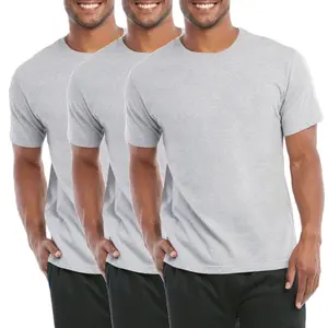 3 Pack Men's Cotton T-Shirts Crew Neck Short Sleeve S-3XL Regular Big & Tall Workout Breathable Casual Athletic Sports Running Tee Top Menswear Solid