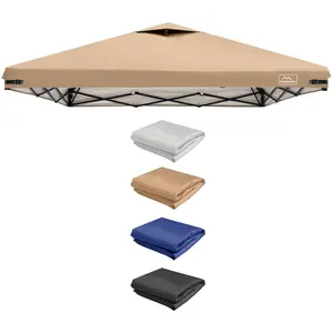 KAMPKEEPER 8x8 Pop Up Canopy Tent Top Replacement Cover Roof With Air Vent, Polyester UV 30 Waterproof For Outdoor Garden Patio Pavilion Camping Sun Shade(Top Only)