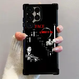 Scarface Hanging Phone Case Compatible with for samsung for galaxy S25 S24 S23 S22 S21 FE Ultra Plus 4G 5G Shockproof Transparent Soft Back Cover