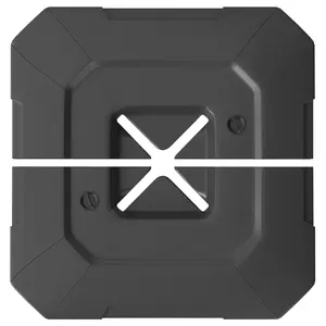 Outsunny 2-Piece Cantilever Offset Patio Umbrella Base Weight Set, 231 lb Heavy Duty Fillable Outdoor Offset Umbrella Weights with Easy-Fill Spouts for Water or Sand for Garden, Backyard, Black