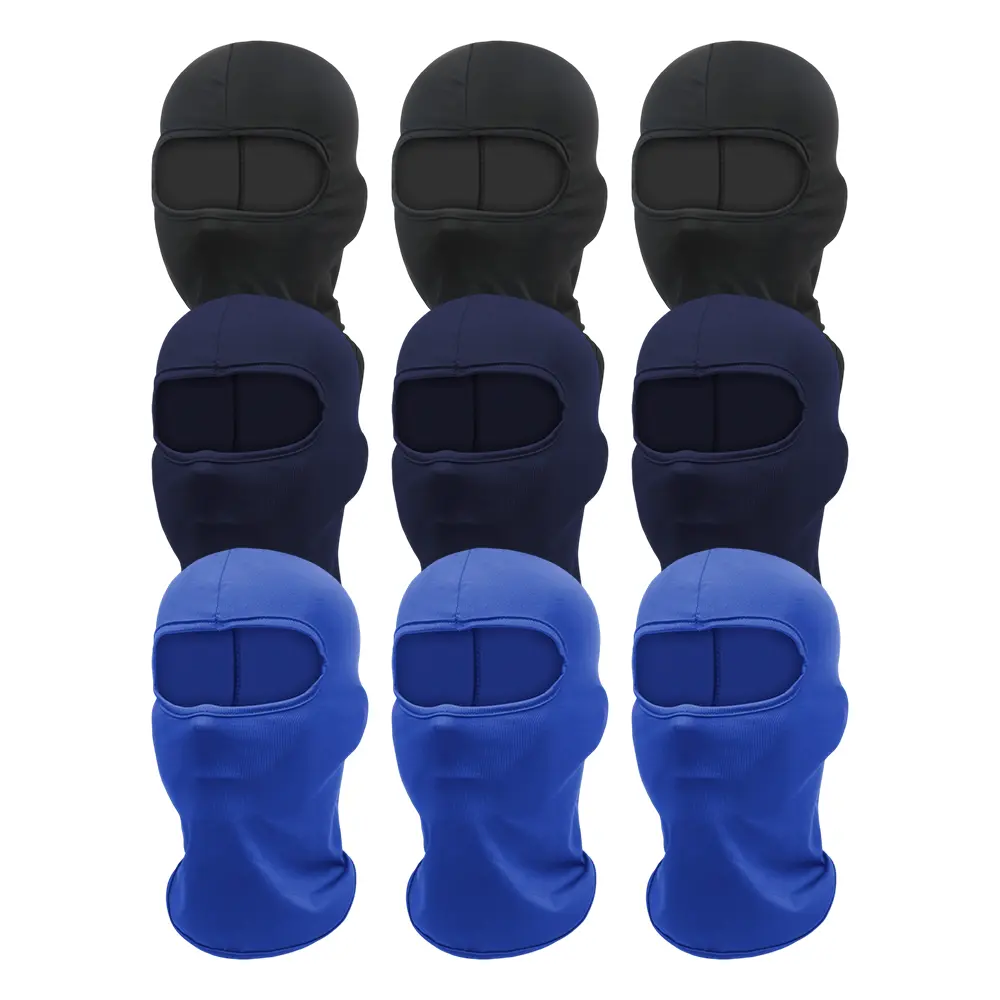 9-Pcs Ski Mask Set for Men - Full Face Cover, UV Sun Protection, Cooling Balaclava, Neck Gaiter, Clothing Scarf, Bandana, Motorcycle Helmet Liner