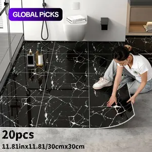 20pcs Thick Foam Self-Adhesive Wall Tiles, Easy Peel & Stick, Cleanable Cutting, Peel And Stick Wallpaper Designs, Home Decor for Living Room, Kitchen, Bedroom, Office #GLOBAL PICKS