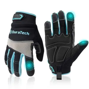 DT Safety Work Gloves, Utility Mechanic Gloves, Touch Screen, Large (1 Pair) for Home Improvement and Construction Work