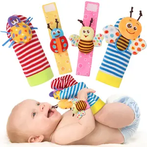 Baby Rattles Toys for 0-12 Months - Newborn Hand & Foot Toys with Wrist Rattle, Infant Toys for 3-6 Months, Christmas & Baby Shower Gift Set