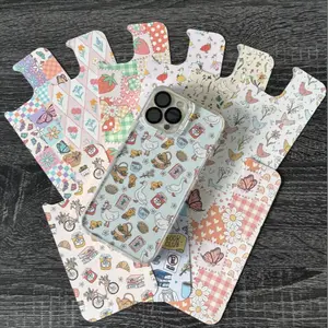 Cottagecore Clear Phone Case Insert - Custom Cardstock Skin for iPhone with Colorful Patterns and Versatile Design Personalized Cellphone No Warranty