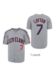 Cleveland #7 Lofton Movie Jersey 90s Hip Hop Sports Fan Baseball Jerseys Stitched